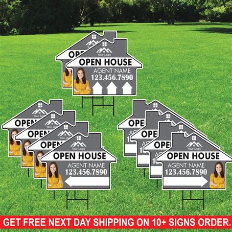 open house metal signs|personalized open house.